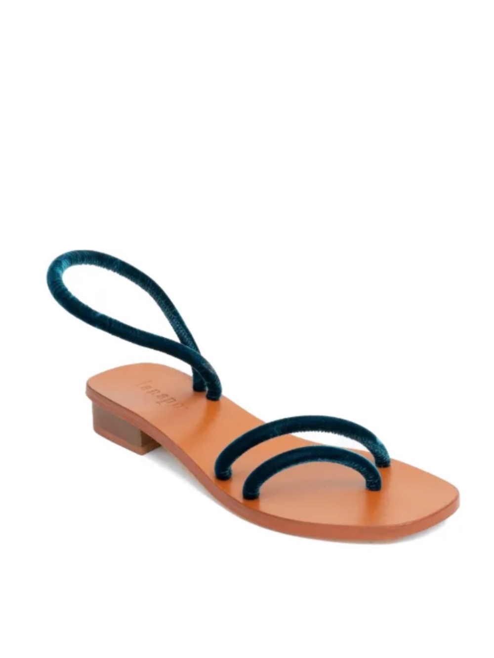 LANAPO Monterroso velvet leather tubular-strap sandals Blue EU size 37